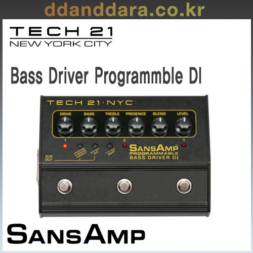 ★딴따라몰★빠른무료배송★ Tech21 Bass Driver Programmble DI 3채널 베이스 프리앰프 [정품]