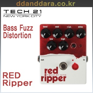 ★딴따라몰★빠른배송★ Tech21 Red Ripper-Bass Fuzz Distortion 레드리퍼 궁극의Rip 컨트롤 [정품]