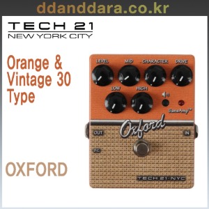 ★딴따라몰★빠른배송★ Tech21 Oxford Version 2(Character Series) 오렌지 앰프&amp;Vintage 30 타입 (기타&amp;베이스) [정품]