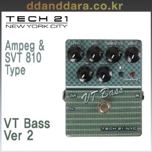 ★딴따라몰★빠른배송★ Tech21 VT Bass Version 2(Character Series) Ampeg&amp;SVT 810 타입 (기타&amp;베이스) [정품]